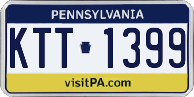 PA license plate KTT1399