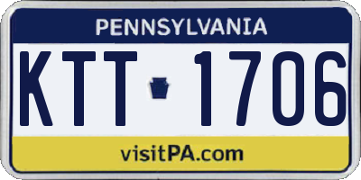 PA license plate KTT1706