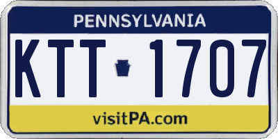 PA license plate KTT1707