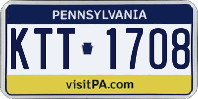 PA license plate KTT1708