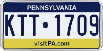 PA license plate KTT1709