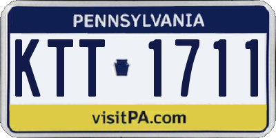 PA license plate KTT1711