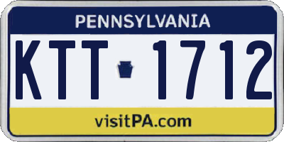 PA license plate KTT1712