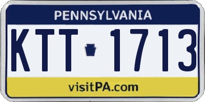 PA license plate KTT1713