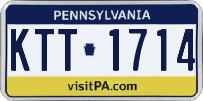 PA license plate KTT1714