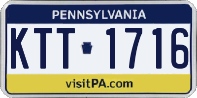 PA license plate KTT1716