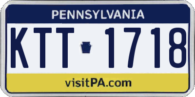 PA license plate KTT1718