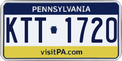 PA license plate KTT1720