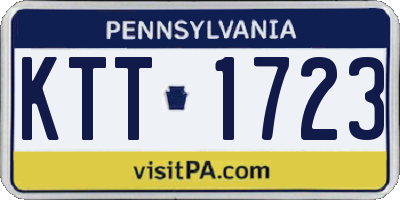 PA license plate KTT1723