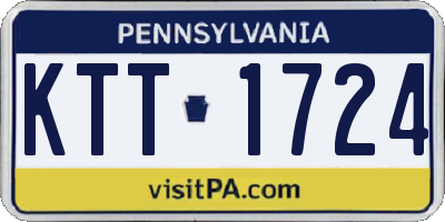 PA license plate KTT1724