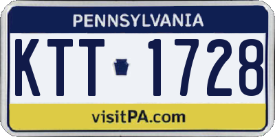 PA license plate KTT1728