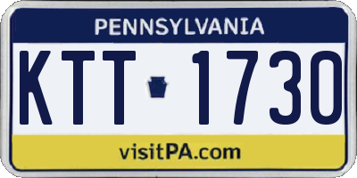 PA license plate KTT1730