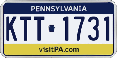 PA license plate KTT1731