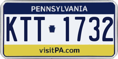 PA license plate KTT1732