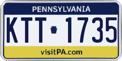 PA license plate KTT1735