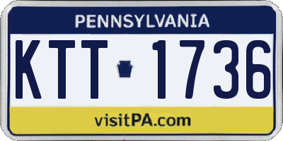 PA license plate KTT1736