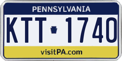 PA license plate KTT1740