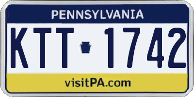 PA license plate KTT1742
