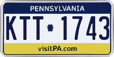 PA license plate KTT1743