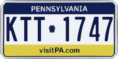PA license plate KTT1747