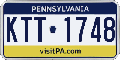 PA license plate KTT1748