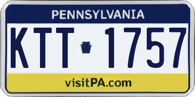 PA license plate KTT1757