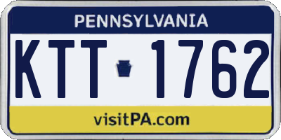 PA license plate KTT1762
