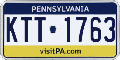 PA license plate KTT1763
