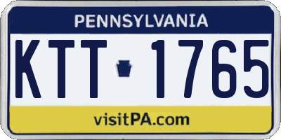 PA license plate KTT1765