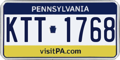 PA license plate KTT1768