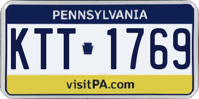 PA license plate KTT1769