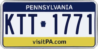 PA license plate KTT1771