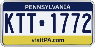 PA license plate KTT1772