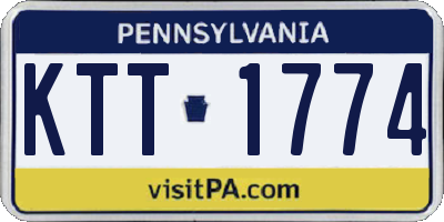 PA license plate KTT1774