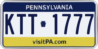 PA license plate KTT1777