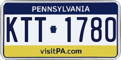 PA license plate KTT1780