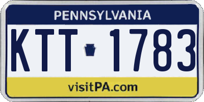 PA license plate KTT1783