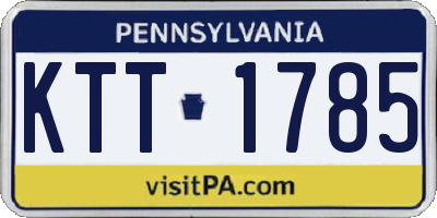 PA license plate KTT1785