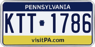 PA license plate KTT1786