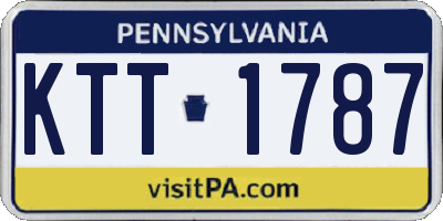 PA license plate KTT1787