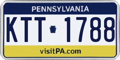 PA license plate KTT1788