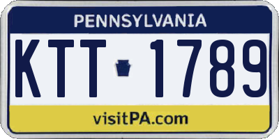 PA license plate KTT1789