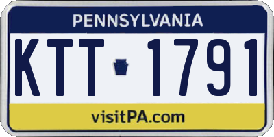 PA license plate KTT1791