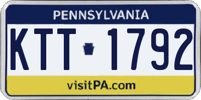 PA license plate KTT1792