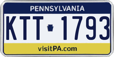 PA license plate KTT1793