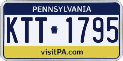 PA license plate KTT1795
