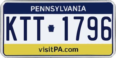 PA license plate KTT1796
