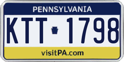 PA license plate KTT1798