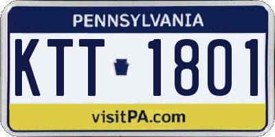 PA license plate KTT1801