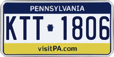 PA license plate KTT1806